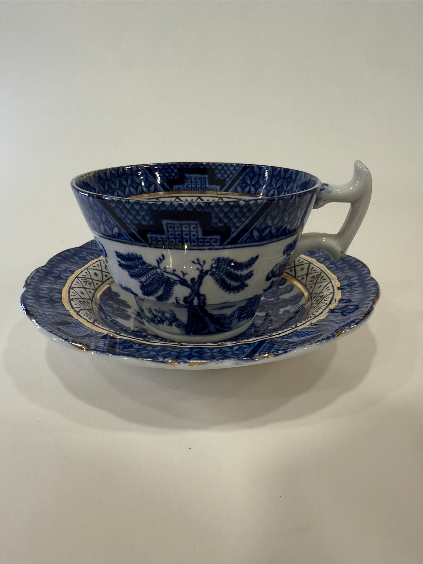Trío de té antiguo Booths – Real Old Willow (c. 1925–1935)