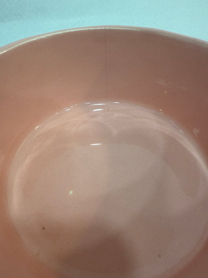 Azucarero vintage de cerámica rosa con plato Geneviève Lethu (3 piezas)