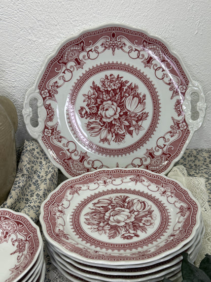 Juego de postre Hutschenreuther  Windsor Rot