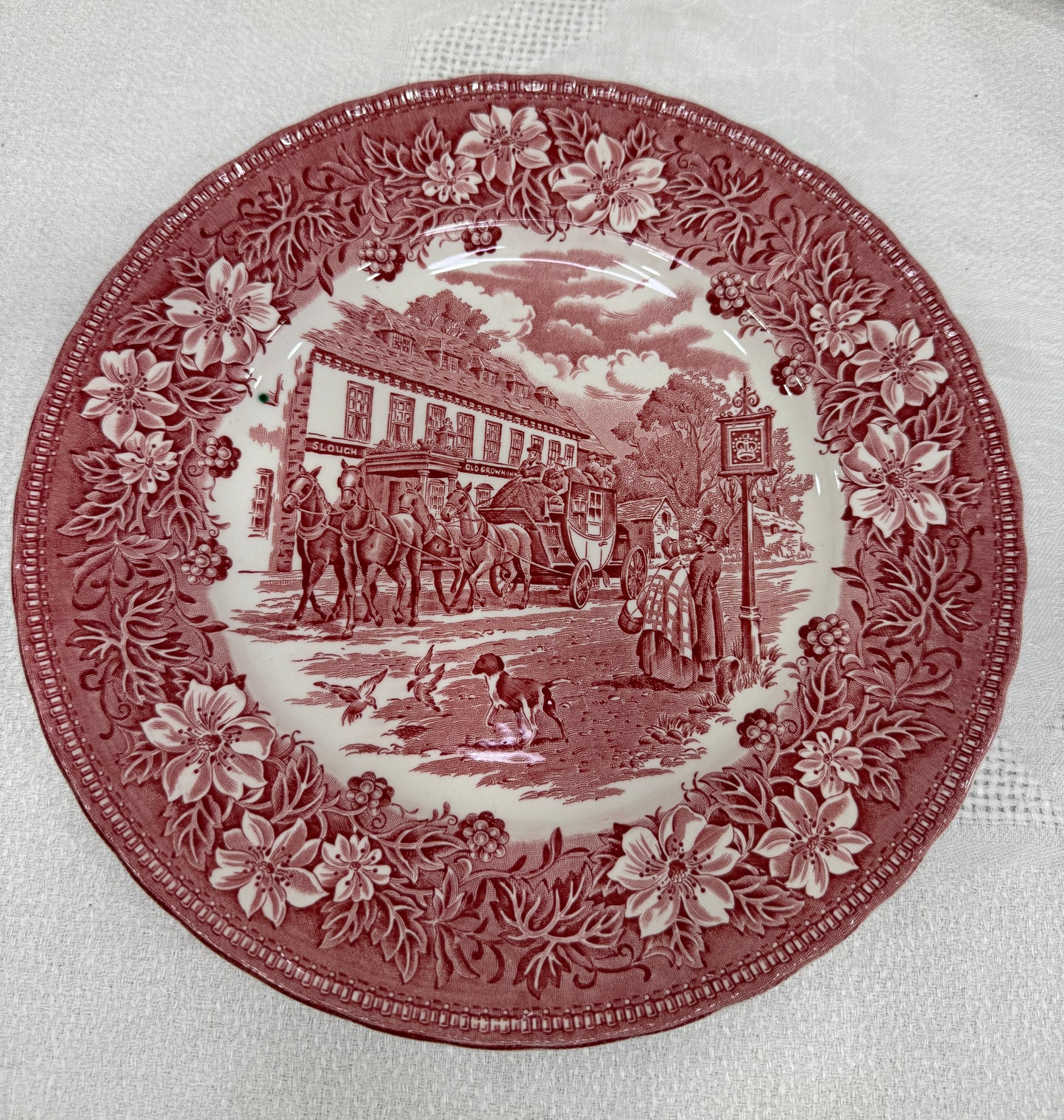 Vajilla inglesa Royal Tudor Ware Coaching Taverns para 6 personas