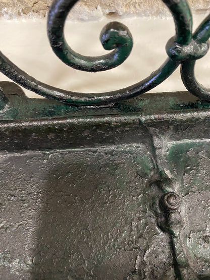 Paragüero antiguo francés de hierro forjado