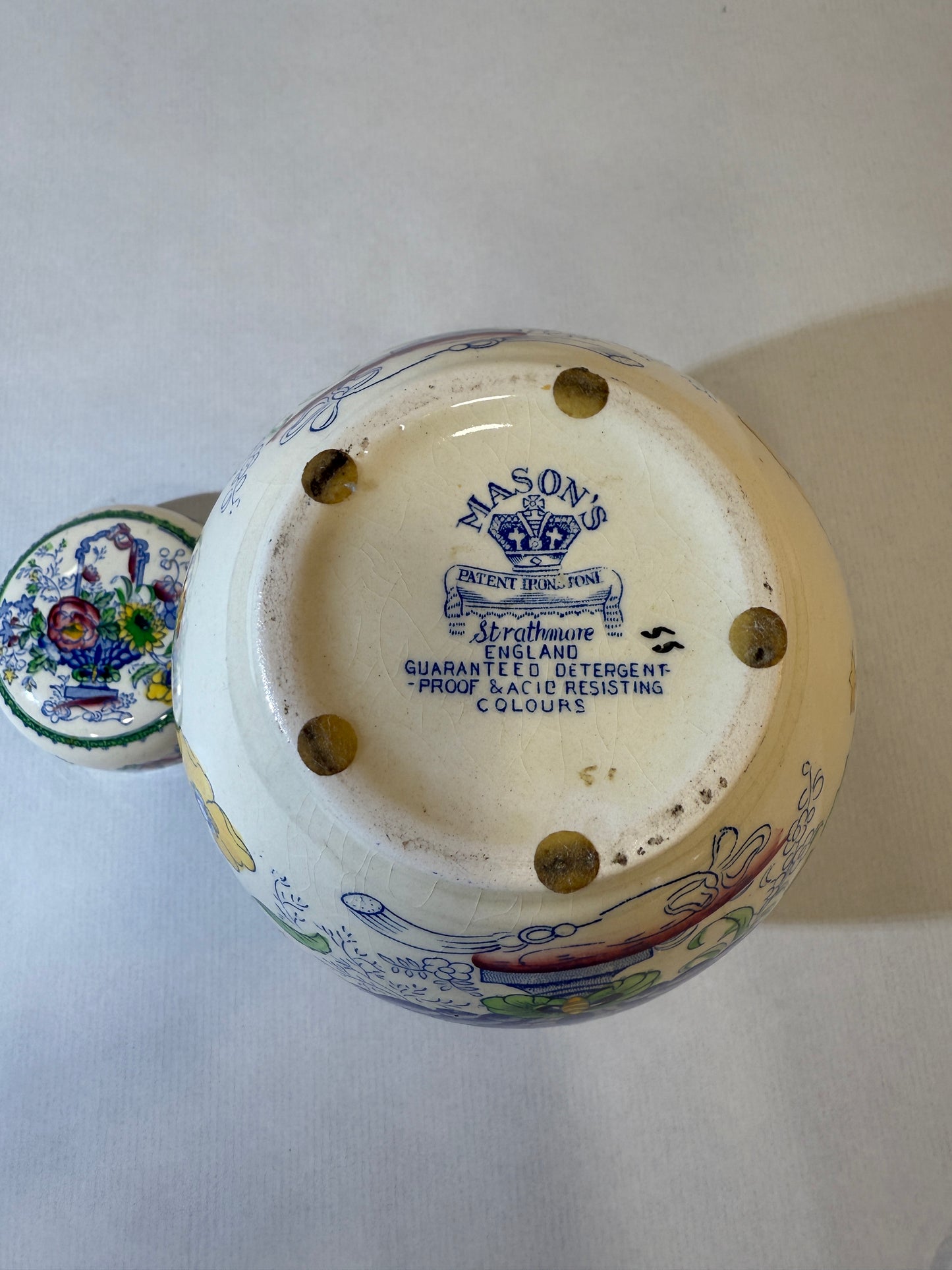 Tibor antiguo Mason’s Strathmore Inglaterra, años 50–60