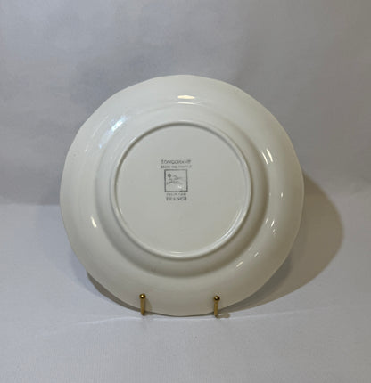 Plato Longchamp estilo Moustiers con figura central