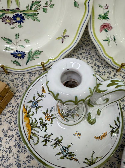 Palmatoria Moustiers Francia.  Pintada a mano