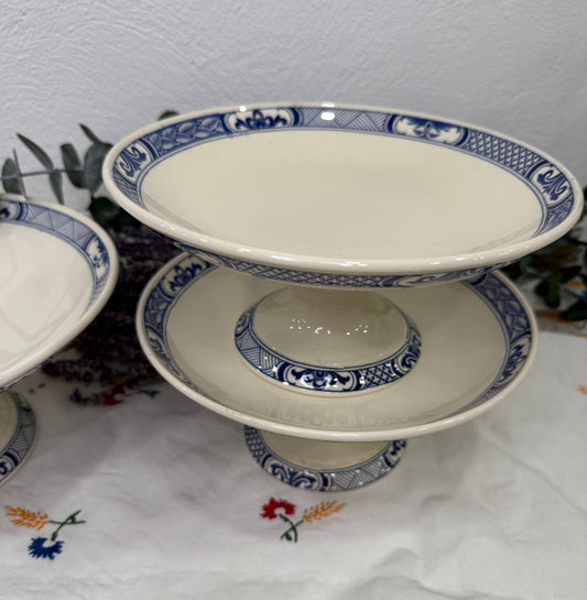 Compotier antiguo Lunéville Keller & Guérin, Francia c.1900