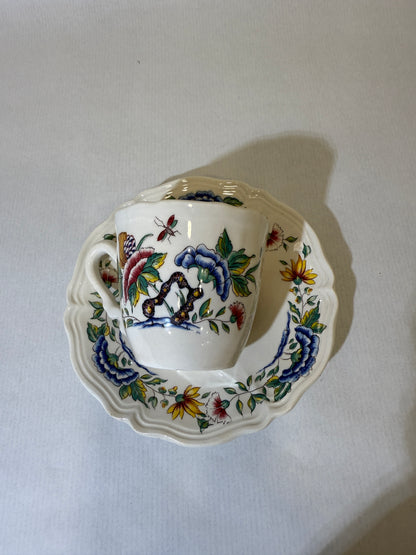 Taza de café con plato Sarreguemines Rouen (X UD.)