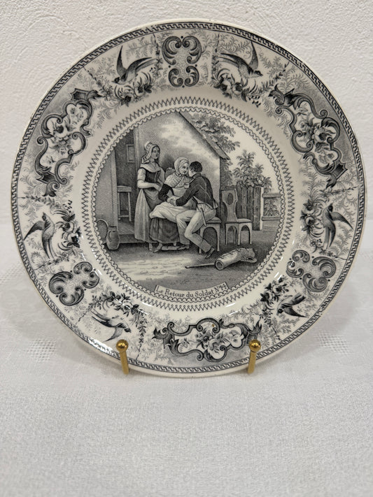 Platos Parlantes – Serie Scènes de la vie quotidienne (Hautin & Boulenger, Choisy-le-Roi, 1863–1878)
