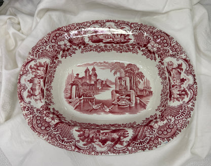 Fuente ovalada antigua Pickman y Cía Sevilla sello 28 1890-1900