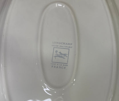 Sopera antigua francesa Longchamp pintada a mano con fuente