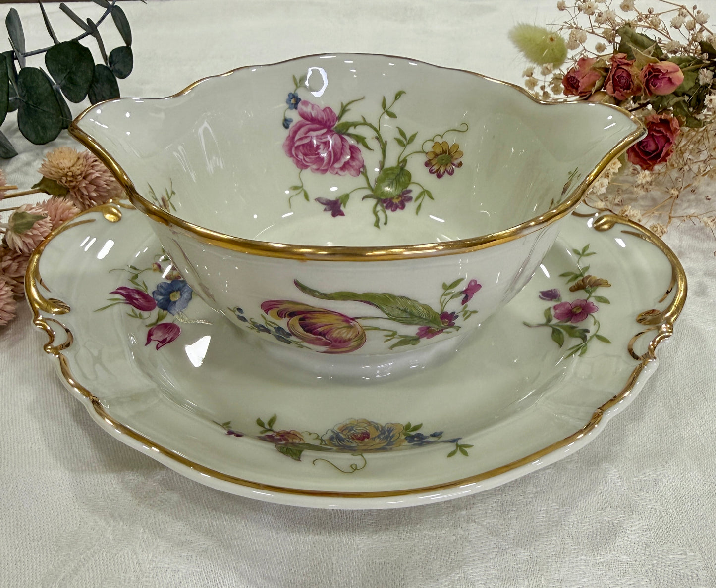 Vajilla Bernardaud Limoges antigua de porcelana francesa