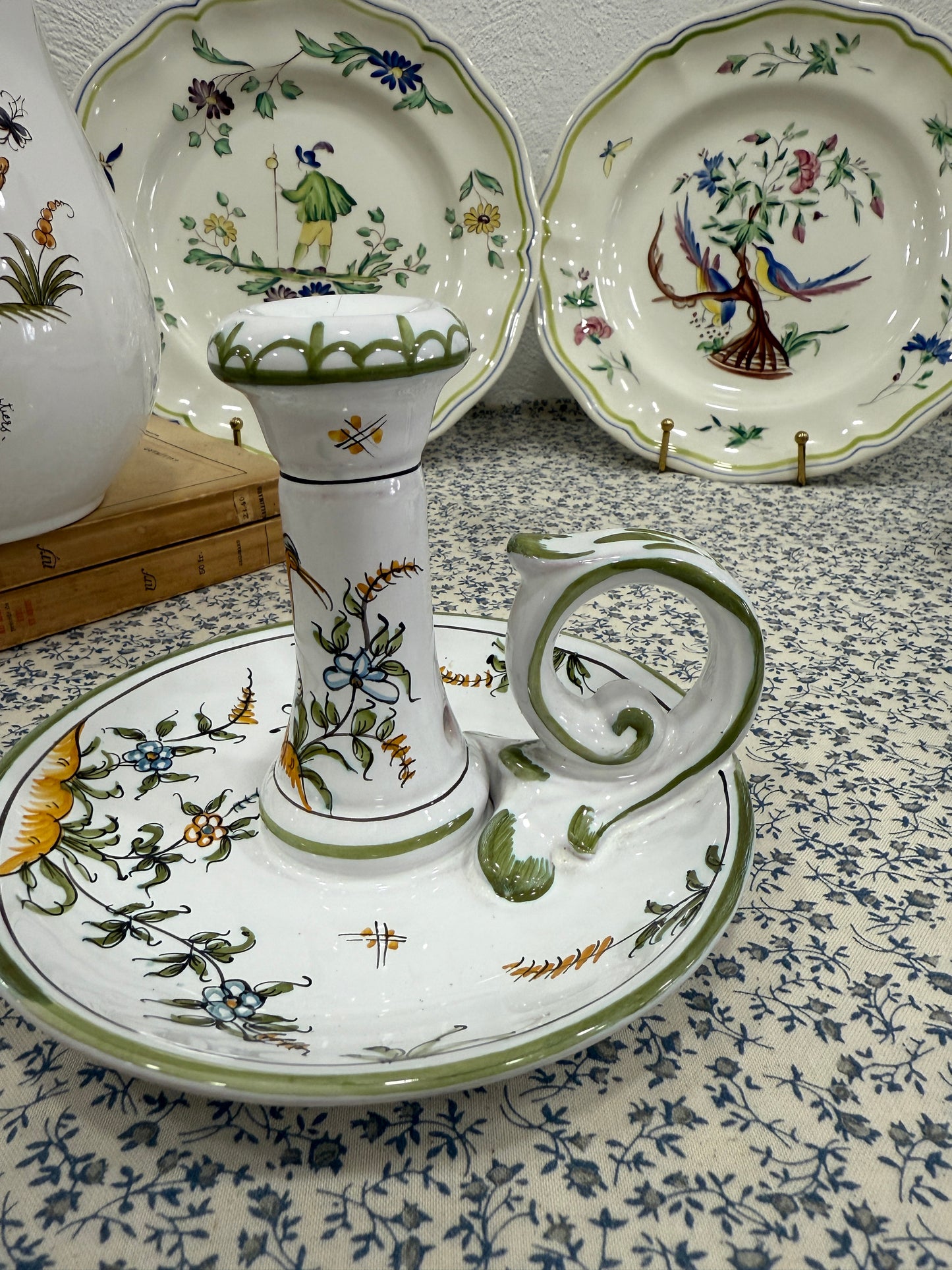 Palmatoria Moustiers Francia.  Pintada a mano