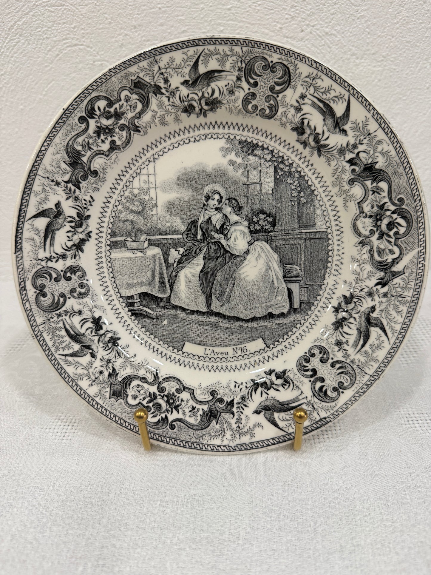 Platos Parlantes – Serie Scènes de la vie quotidienne (Hautin & Boulenger, Choisy-le-Roi, 1863–1878)