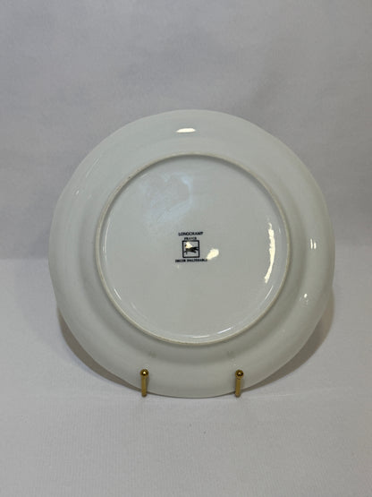Plato antiguo Longchamp decorado a mano
