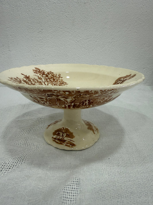 Compotier antiguo Longchamp – Modelo Veneur (caza) – ca. 1880–1900
