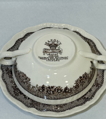 Taza de consomé con plato Mason’s, Ascot