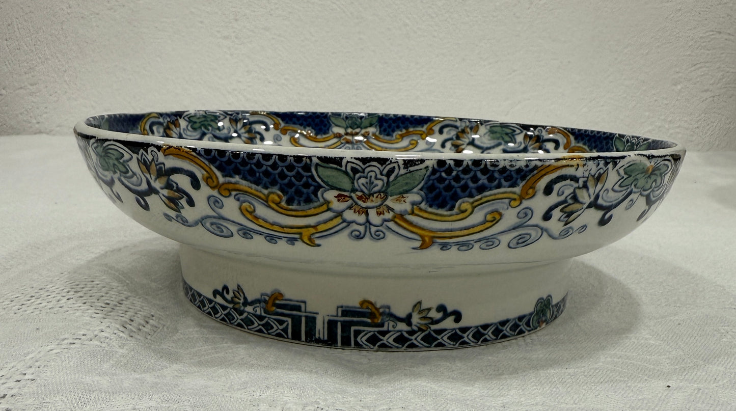 Compotiers bajos hondos Longwy Chinois (ca. 1880–1920)