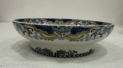Compotiers bajos hondos Longwy Chinois (ca. 1880–1920)