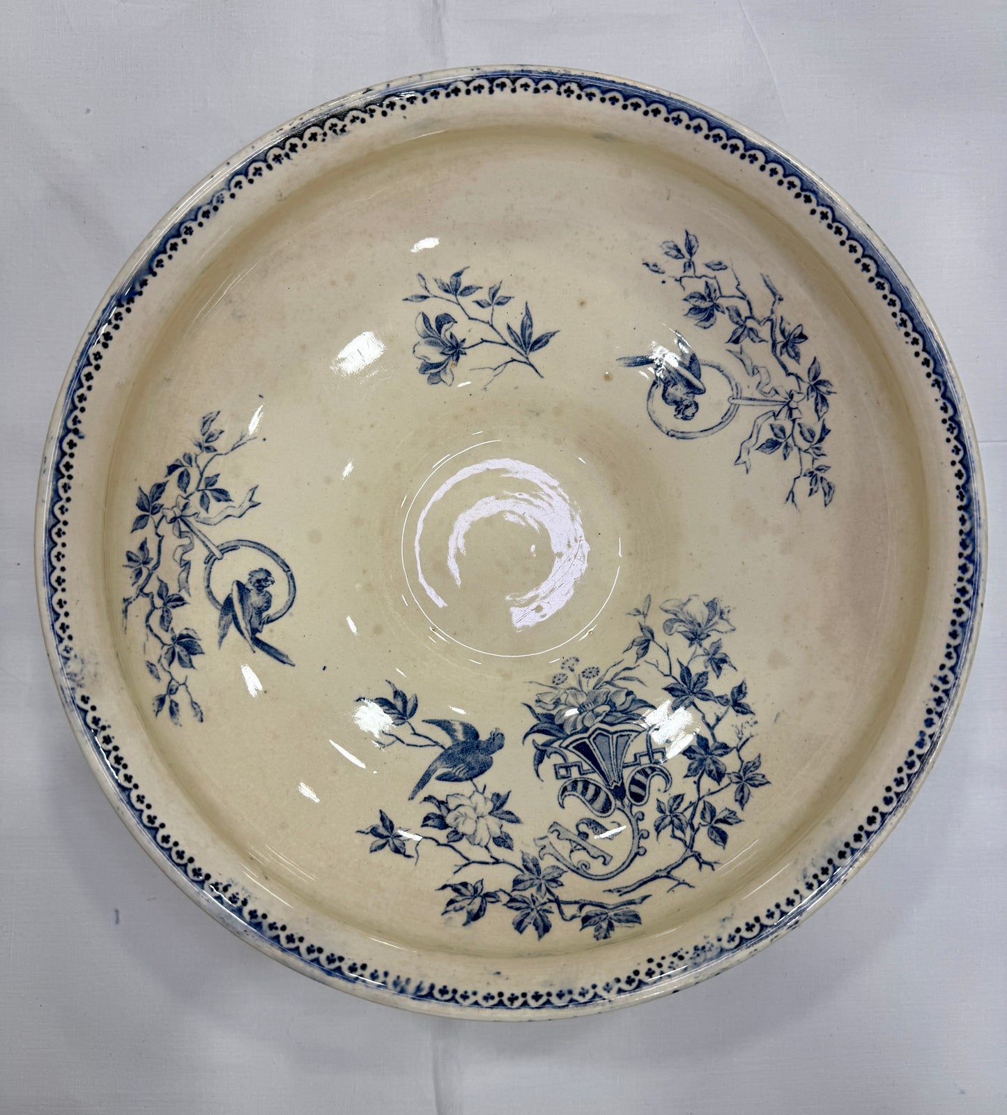 Vajilla antigua francesa Creil et Montereau modelo Perruche