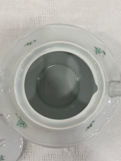 Tetera Bernardaud Limoges – Modelo Bonneval en verde