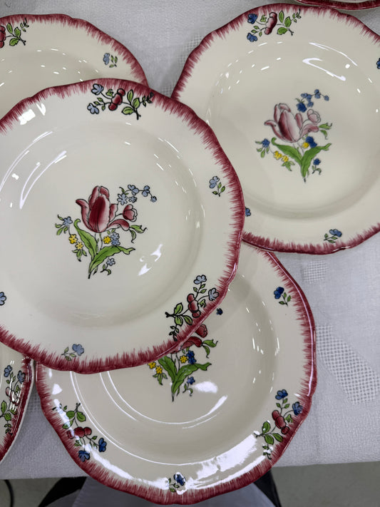 Vajilla Gien Lorraine Vintage Francia pintada a mano