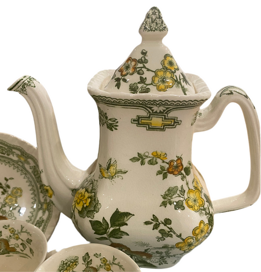Cafetera de loza inglesa Mason’s , Manchu