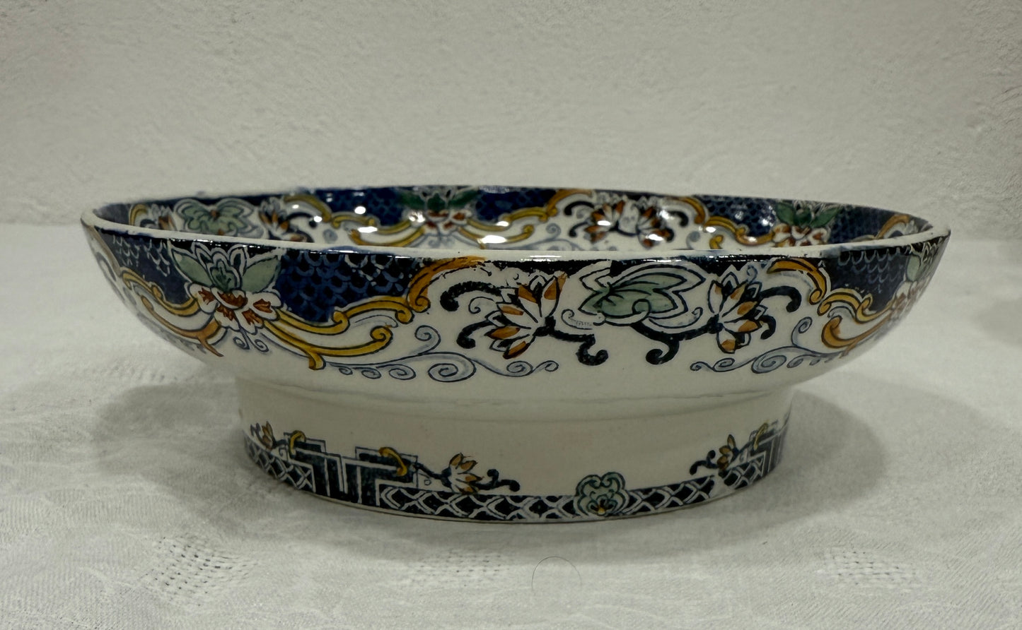 Compotiers bajos hondos Longwy Chinois (ca. 1880–1920)