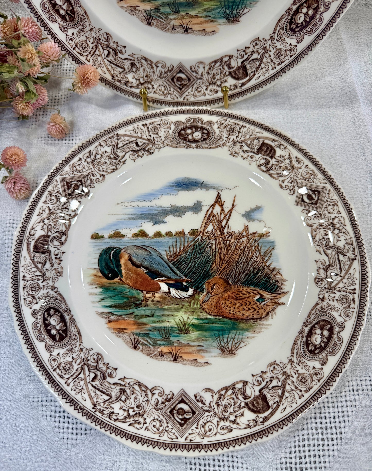 Vajilla inglesa Mason’s modelo Game Birds en ironstone.