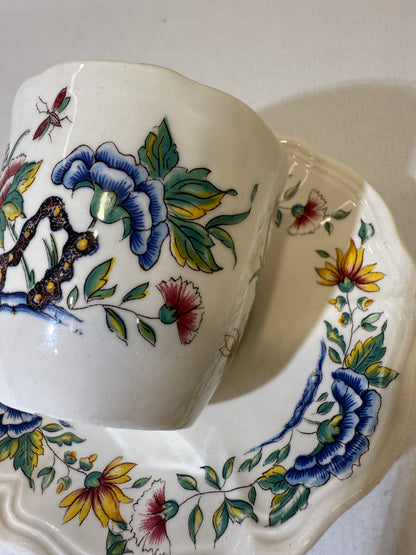 Taza de café con plato Sarreguemines Rouen (X UD.)