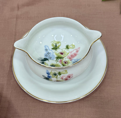 Vajilla completa Haviland Limoges – Elegancia francesa con flores campestres (Francia, s. XX)