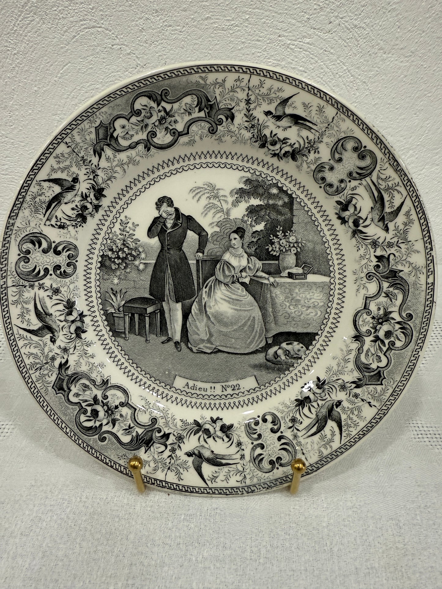 Platos Parlantes – Serie Scènes de la vie quotidienne (Hautin & Boulenger, Choisy-le-Roi, 1863–1878)