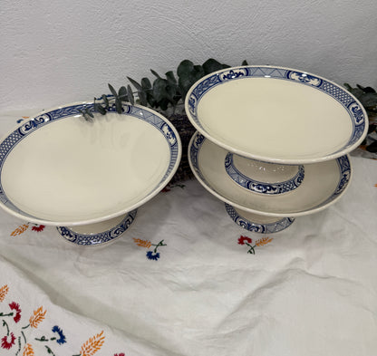 Compotier antiguo Lunéville Keller & Guérin, Francia c.1900