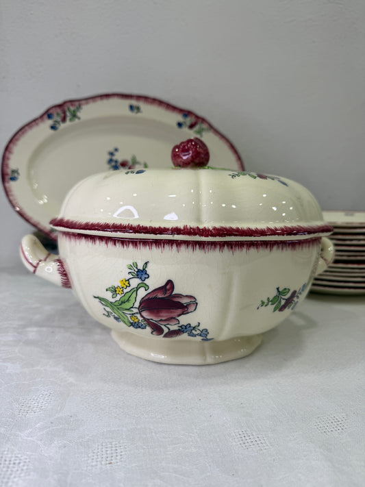 Vajilla francesa Gien Lorraine vintage           Piezas con imperfecciones