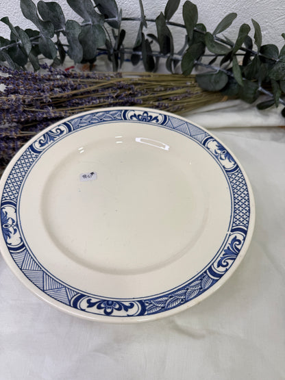 Pie de tarta antiguo Lunéville Keller & Guérin Yventot, Francia c.1900