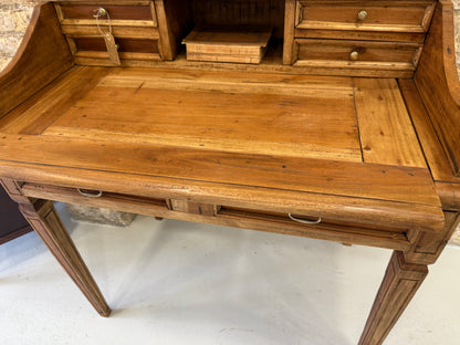 Escritorio estilo colonial en madera de mango restaurado – pieza única vintage