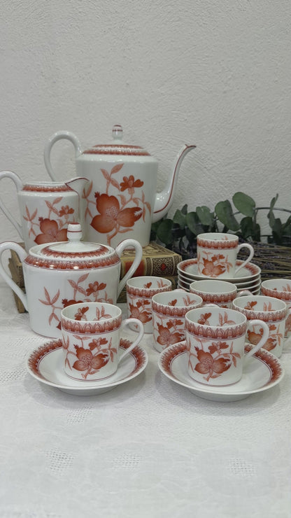 Servicio de café Art Déco en porcelana Limoges CH. Field Haviland, modelo SHANGAÏ (circa 1941–1950)